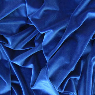 Royal Blue plush pile Velvet **0.7m Remnant**