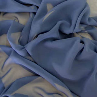 Mid Navy  Plain Chiffon 112cm wide