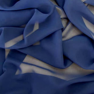 Navy Plain Chiffon 112cm