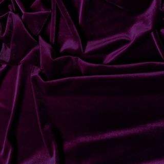 Mulberry Plush Pile Stretch Velvet 