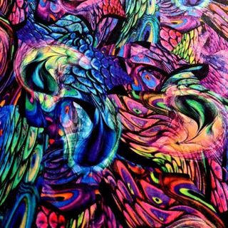 Surreal Nature Stretch Velvet Print 