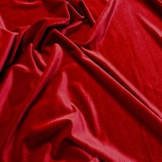 Red Pepperino Plush Pile Stretch Velvet 