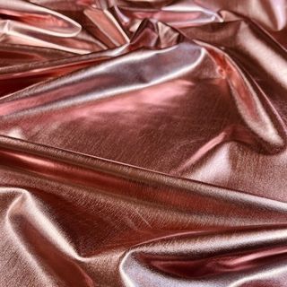 Rose Gold Shiny Liquid Foil Spandex