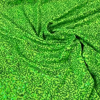 Bedazzled Sequin Polyspandex - Lime **0.35m Remnant **