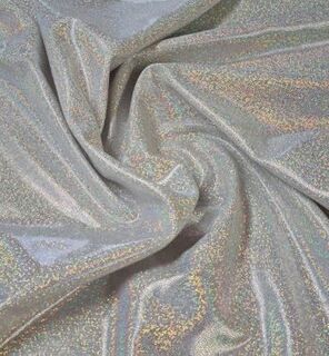 White Hologram Fog Finish Nylon Spandex