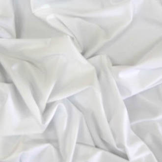 Bianco/White 1st Grade Shiny Lycra *0.9m Remnant*