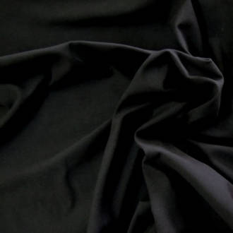 Black Combed Cotton Lycra 280gsm  (Order in item not in stock - min 1mtr)