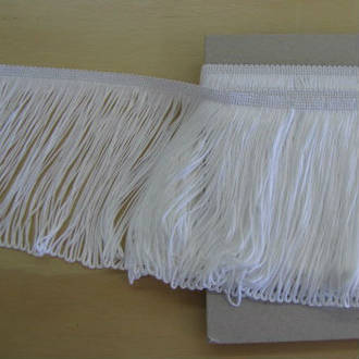 White Stretch Fringing 15cm