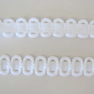 White Double Loop Fancy Elastic 1.5cm wide