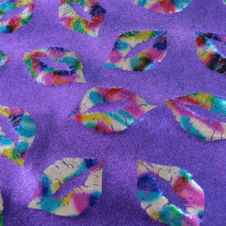 Lips Multifoile Spandex in Purple