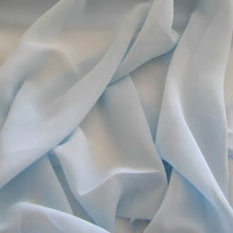 Light Blue Plain Chiffon 150cm