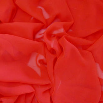 Red Plain Chiffon 150cm