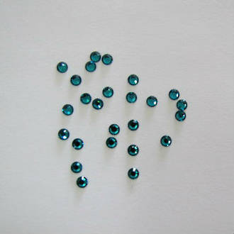 Swarovski Crystal SS16 Blue Zircon (green) Flat Back