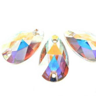 Sew on tear drop crystal AB stone 12mm