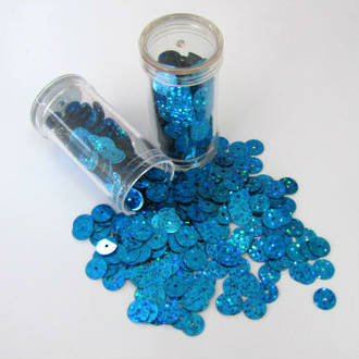 Sequins 8mm Flat - Blue