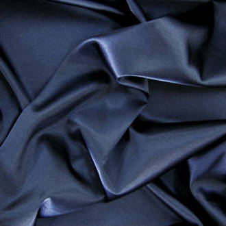 Navy Stretch Satin