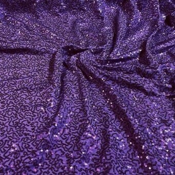 Bedazzled Sequin Polyspandex -Purple