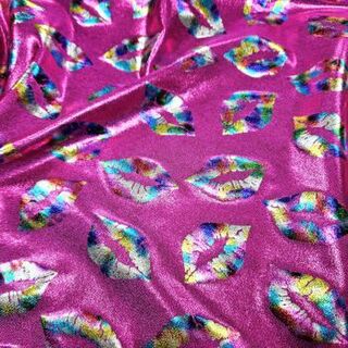 Lips Multifoile Spandex in Cerise