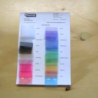 Ballet Nett and Ballet Tulle  Sample Chart