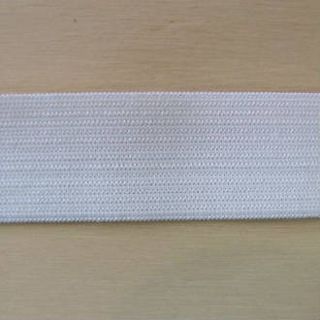 White 25mm Elastic 