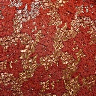 Stretch Lace Red - Heavy Weight
